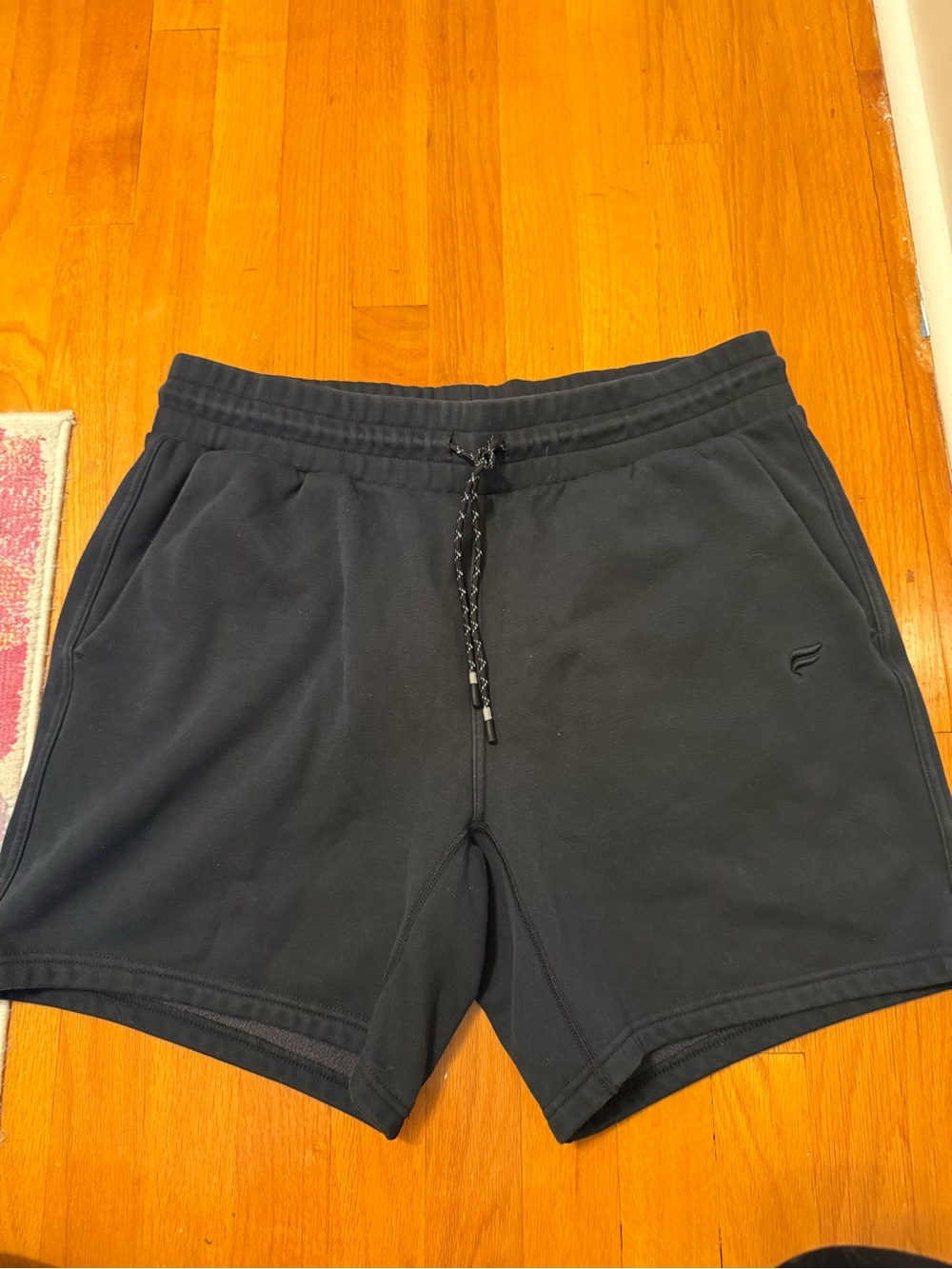 Fabletics Men's Black Athletic Drawstring Shorts with Logo